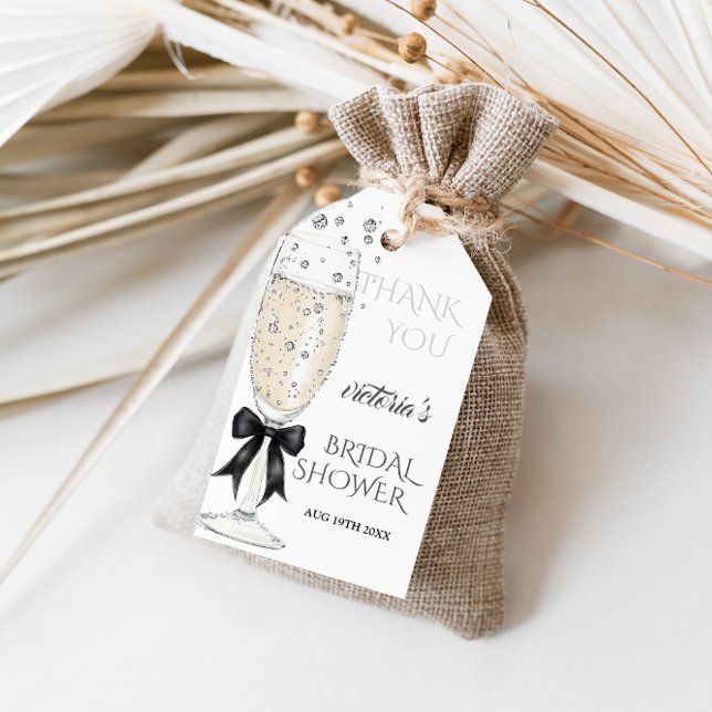 Étiquettes-cadeau Remerciement de Fête de Mariage au Prosecco avec u (Créateur téléchargé)