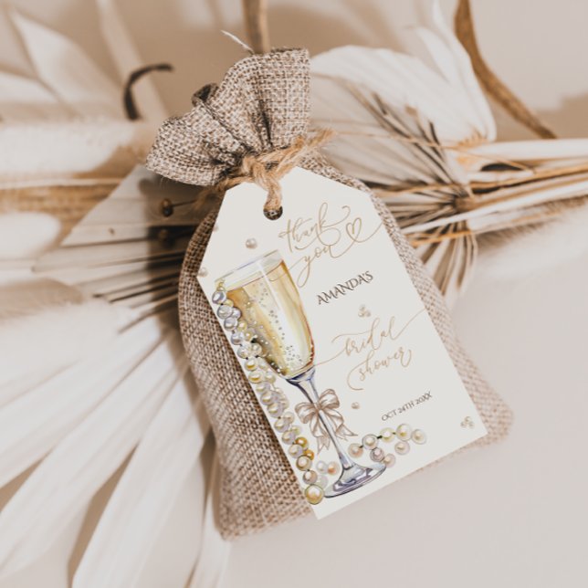 Étiquettes-cadeau Remerciement de l'enterrement de vie de jeune fill (Créateur téléchargé)