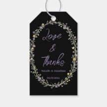 Remerciement de mariage bohème floral simple moder