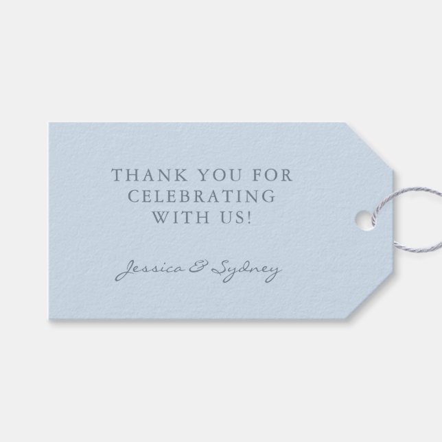 Étiquettes-cadeau Remerciement de mariage personnalisé avec écriture (Devant (Horizontal))