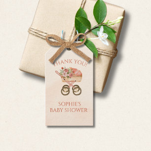 Étiquettes-cadeau Remerciement Fleuriste pour Landau de Bébé