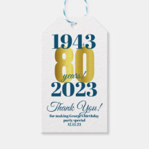 Remerciement pour 80e anniversaire