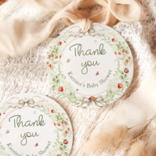 Étiquettes Cadeau Remerciement pour Baby Shower Baby in Bloom Wildfl