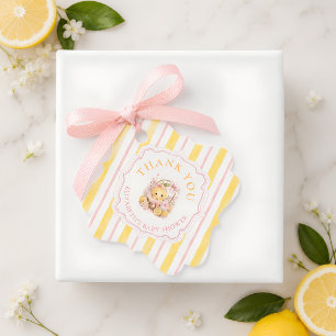 Étiquettes Cadeau Remerciement pour Baby Shower Citron Fille