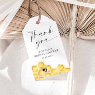 Étiquettes-cadeau Remerciement pour Baby Shower de l'Abeille en Ruch
