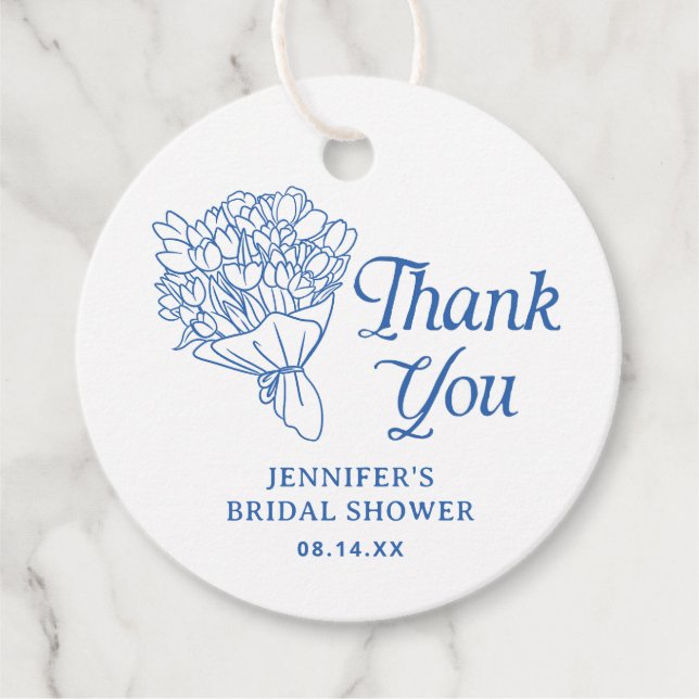 Étiquettes Cadeau Remerciement pour Baby Shower de Marché de Fermier (Devant)