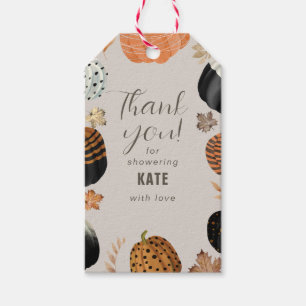 Étiquettes-cadeau Remerciement pour Baby Shower de mariage citrouill