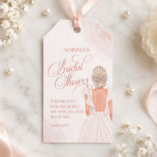 Étiquettes-cadeau Remerciement pour Baby Shower de Mariée Rose Gold