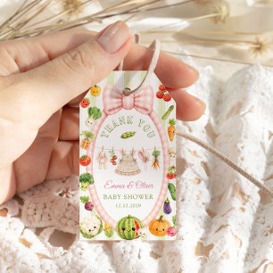 Étiquettes-cadeau Remerciement pour Baby Shower Fille de Fermeurs Lo