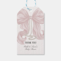 Remerciement pour Baby Shower Fille Perle Arc