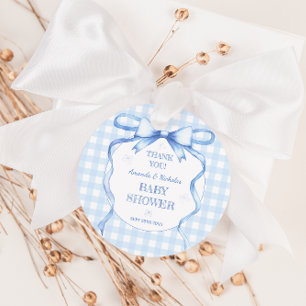 Étiquettes Cadeau Remerciement pour Baby Shower Garçon Arc-en-Ciel B