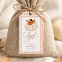 Remerciement pour Baby Shower Little Pumpkin autom