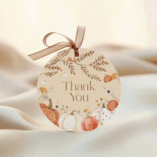 Étiquettes Cadeau Remerciement pour Baby Shower Pumpkin automne 