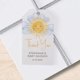 Étiquettes-cadeau Remerciement pour Baby Shower Rayon de Soleil