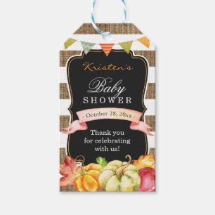 Étiquettes-cadeau Remerciement pour Baby Shower Rustique Burlap Auto