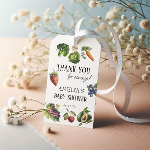 Étiquettes-cadeau Remerciement pour Baby Shower White Garden
