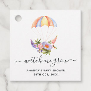 Étiquettes Cadeau Remerciement pour bébé pour la chute de bouquet fl