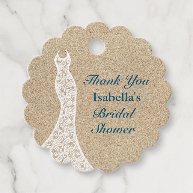 Étiquettes Cadeau Remerciement pour une Baby Shower de Mariage sur u (Devant)