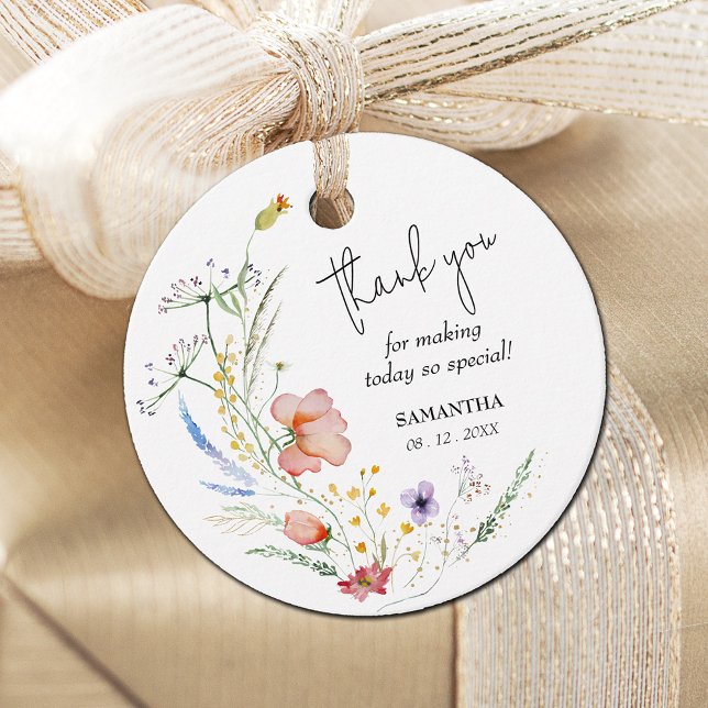 Étiquettes Cadeau Remerciement pour une Baby Shower de Mariée de Fle (Créateur téléchargé)