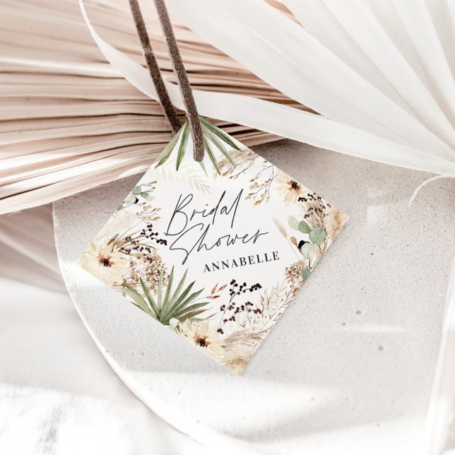 Étiquettes Cadeau Remerciement pour une baby shower moderne avec feu (Créateur téléchargé)