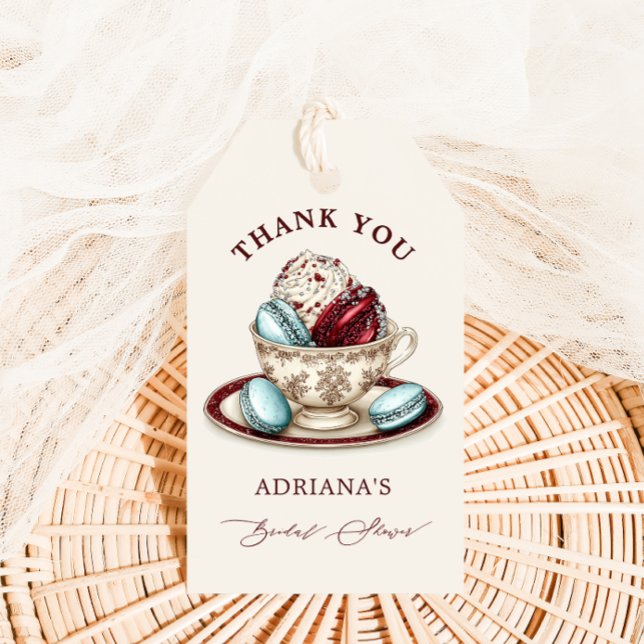 Étiquettes-cadeau Remerciement pour une Baby Shower Thé (Créateur téléchargé)