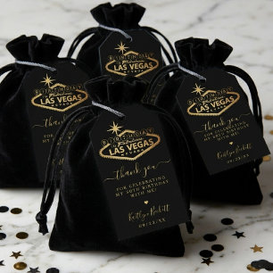 Étiquettes-cadeau Remerciement pour une élégante fête d'anniversaire