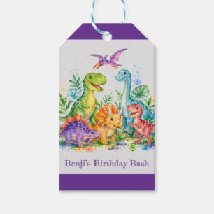 Étiquettes-cadeau Remerciement pour une fête d'anniversaire de dinos
