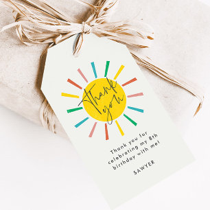 Étiquettes-cadeau Remerciement pour une fête d'anniversaire d'enfant