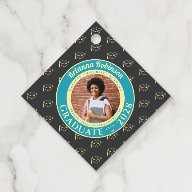 Étiquettes Cadeau Remerciement pour une fête de remise de diplômes m (Dos)