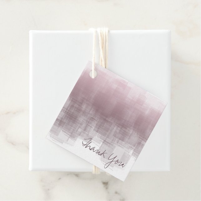 Étiquettes Cadeau Remerciements à l'aquarelle Mauve ID774 (En situation)
