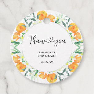Étiquettes Cadeau Remerciements Citrus