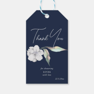 Étiquettes-cadeau Remerciements de la douche de mariée aux feuilles