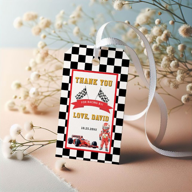 Étiquettes-cadeau Remerciements de la journée de course dynamique (Créateur téléchargé)