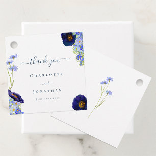 Étiquettes Cadeau Remerciements de mariage aux fleurs sauvages moder