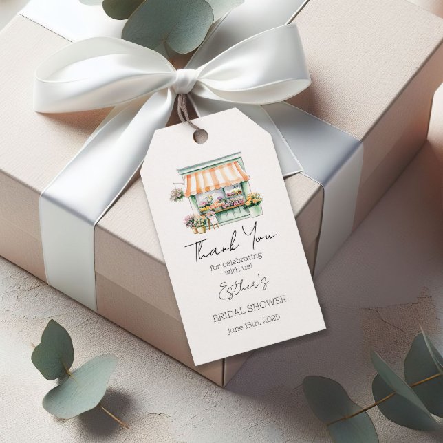 Étiquettes-cadeau Remerciements de Mariage Fleuriste Market Flower S (Créateur téléchargé)