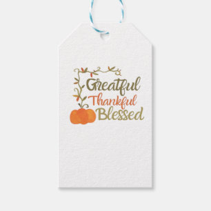 Étiquettes-cadeau Remerciements Merci Bienheureux Devis Automne Auto