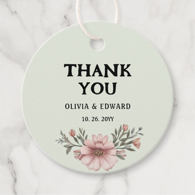 Étiquettes Cadeau Remerciements personnalisés pour les événements (Devant)