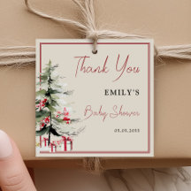 Remerciements pour Baby Shower de Noël avec Verdur