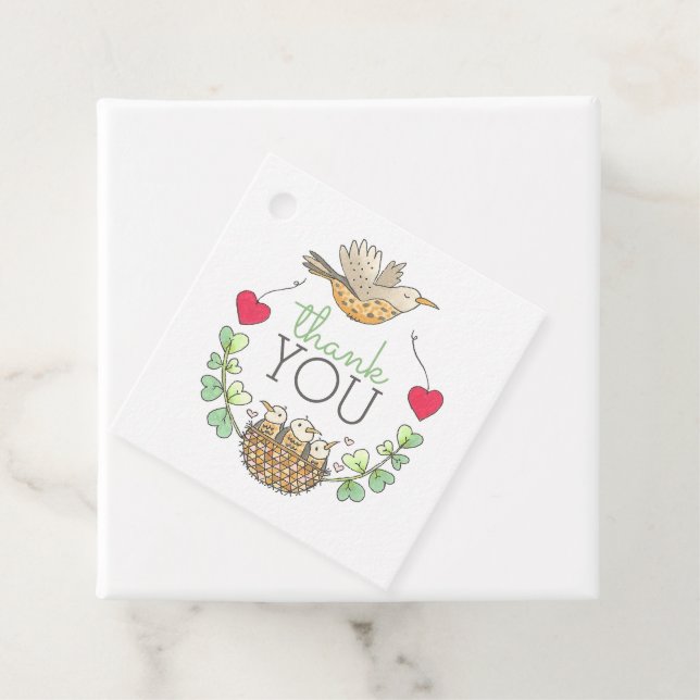 Étiquettes Cadeau Remerciements pour Baby Shower de Triplés (En situation)