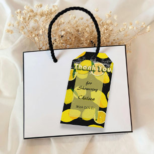 Étiquettes-cadeau Remerciements pour Baby Shower Jaune Citron Été Ma