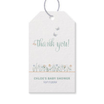 Remerciements pour Baby Shower Papillon Fleur Sauv