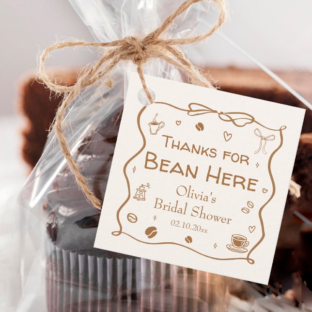 Étiquettes Cadeau Remerciements pour la fête de douche de mariée "L' (Créateur téléchargé)