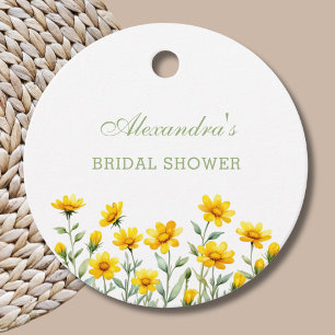 Étiquettes Cadeau Remerciements pour une Baby Shower Bohème Fleurs S