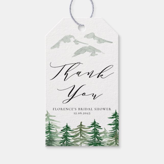 Étiquettes-cadeau Remerciements pour une Baby Shower Bois de Mère en (Devant)