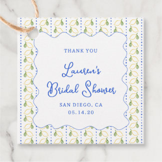 Étiquettes Cadeau Remerciements pour une Baby Shower Citron Citrus B