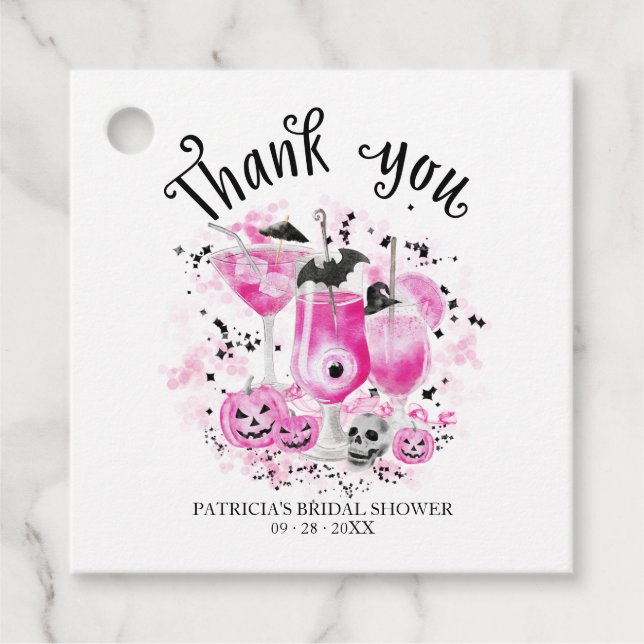 Étiquettes Cadeau Remerciements pour une Baby Shower de Mariée Hallo (Devant)