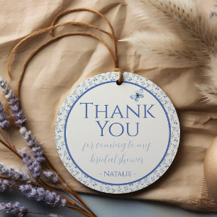 Étiquettes Cadeau Remerciements pour une Baby Shower Dusty Blue Wild