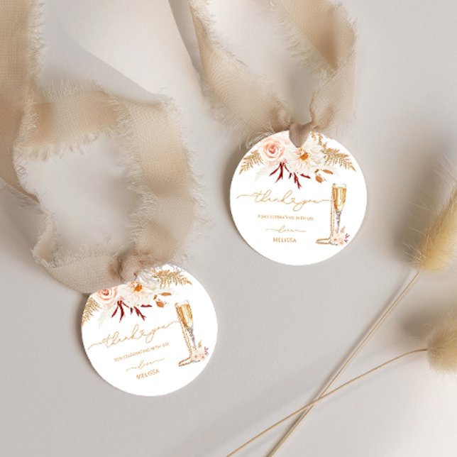 Étiquettes Cadeau Remerciements pour une Baby Shower Moderne avec Pe (Créateur téléchargé)