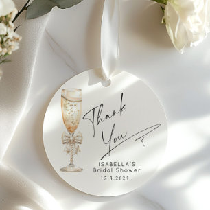 Étiquettes Cadeau Remerciements pour une Baby Shower Perles et Prose