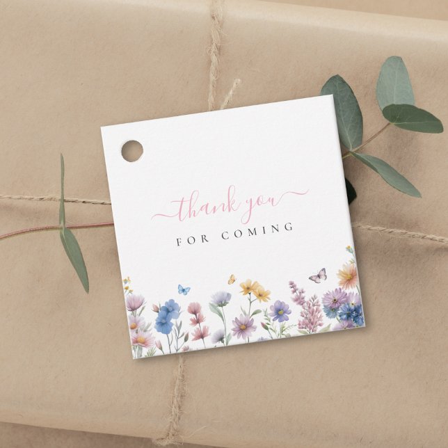 Étiquettes Cadeau Remerciements pour votre venue à la Baby Shower de (Créateur téléchargé)